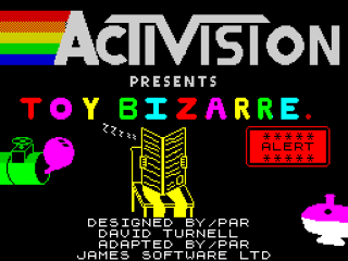 Toy Bizarre title screen for ZX Spectrum